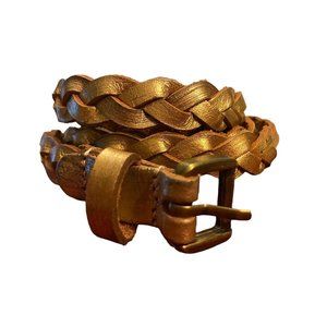 Gold Braided Leather BDG Belt size Medium